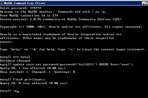 修改MySql数据库root用户名密码 修改MySql数据库root用户名的密码