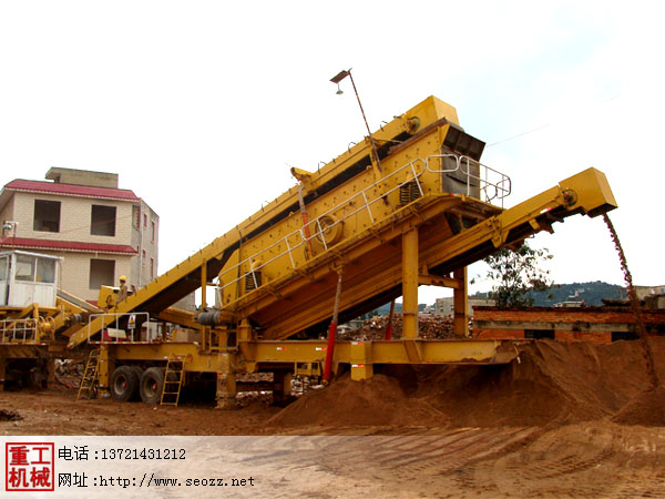 建筑垃圾处理设备：移动式破碎站