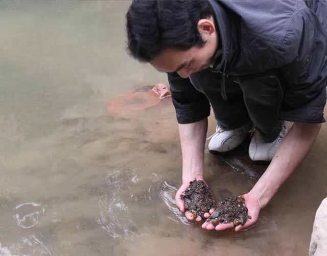 浮戏山雪花洞捡贝壳 捡贝壳